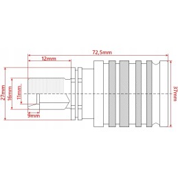 Set of quick connectors euro socket long m16 plug