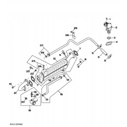 Exhaust gas cooler gasket john deere 350dlc 9230