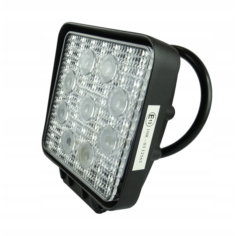 Work lamp 9x LED square aluminum 2100l
