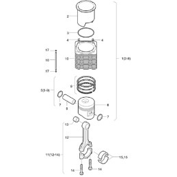 Hatz 1d50 cylinder liner o ring 50482400