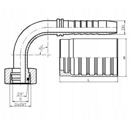 5x angle ferrule m14 with hose sleeve dn6 1 4
