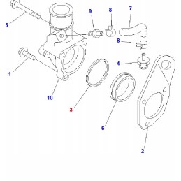 Thermostat o-ring pc 210 240 290 6 7 6d102