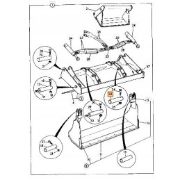 Front bucket pin jcb 3cx 4cx 811 90483