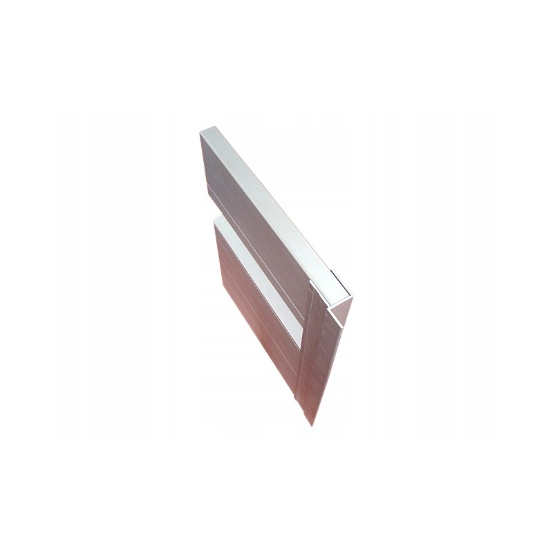 Closing profile with a nose for the side, aluminum 25mm