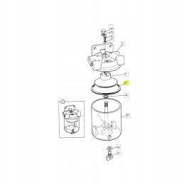 Gasket for fuel separator, filter JCB 32 904708
