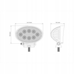 Work lamp 8LED oval flood 24W 10 30V 1680lm