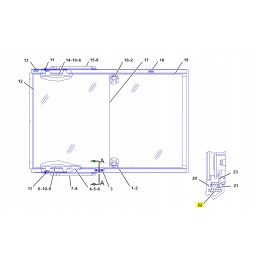 Window guide sleeve 1230005 cat 416c 426c