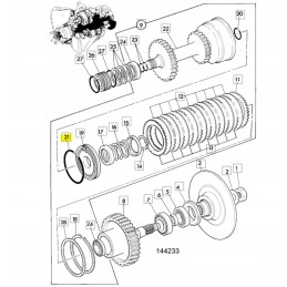 JCB clutch basket piston o-ring, original