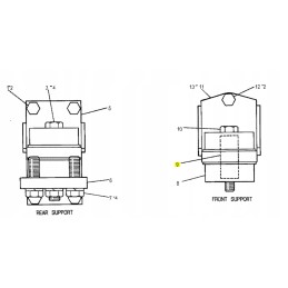 Caterpillar engine mount spacer sleeve