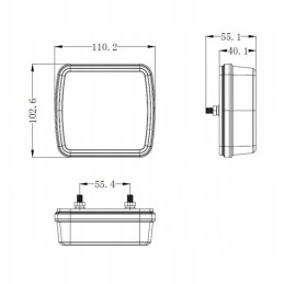 LED rear lamp TL left, 3 functions, 12 24v