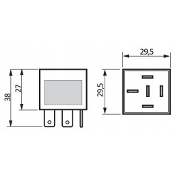 Bistable impulse automotive relay 4 times