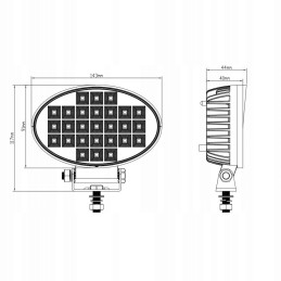 Work lamp 27led flood switch 12 24v 2500lm
