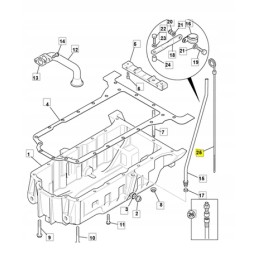 Lad JCB 3 4CX backhoe engine oil dipstick