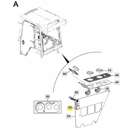 JCB backhoe loader heater knob