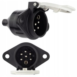 24v 7 pin socket, type S, trailer, truck semi-trailer