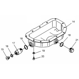 Wacker oil drain plug m14x1 5 0011049