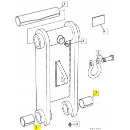 Jcb bucket connector sleeve 1206 0007 2cx