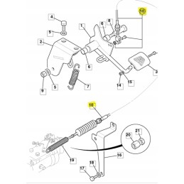 Throttle cable for JCB telehandler