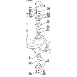 Upper kingpin bearing manitou 744806