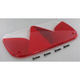 Red and white rear lamp shade
