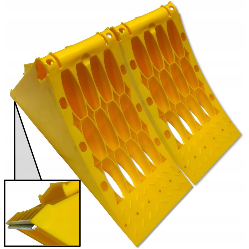 2x wheel chock lock 160mm g46 with metal insert