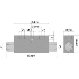 Hydraulic valve vbpde 1 4 return lock for 20l cylinder