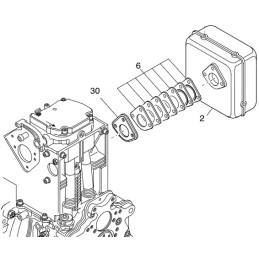 Hatz 1d41 1d50 muffler gasket set 01489310