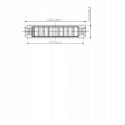 Strobe lamp 6led 7w 12 24v r10 r65 yellow