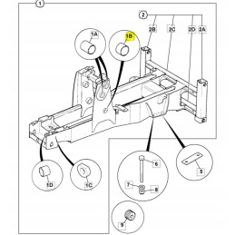 JCB 3CX 809 00093 arm mounting sleeve