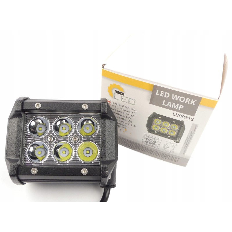 Halogen spot work lamp 6LED 18W 1800lm 4x4