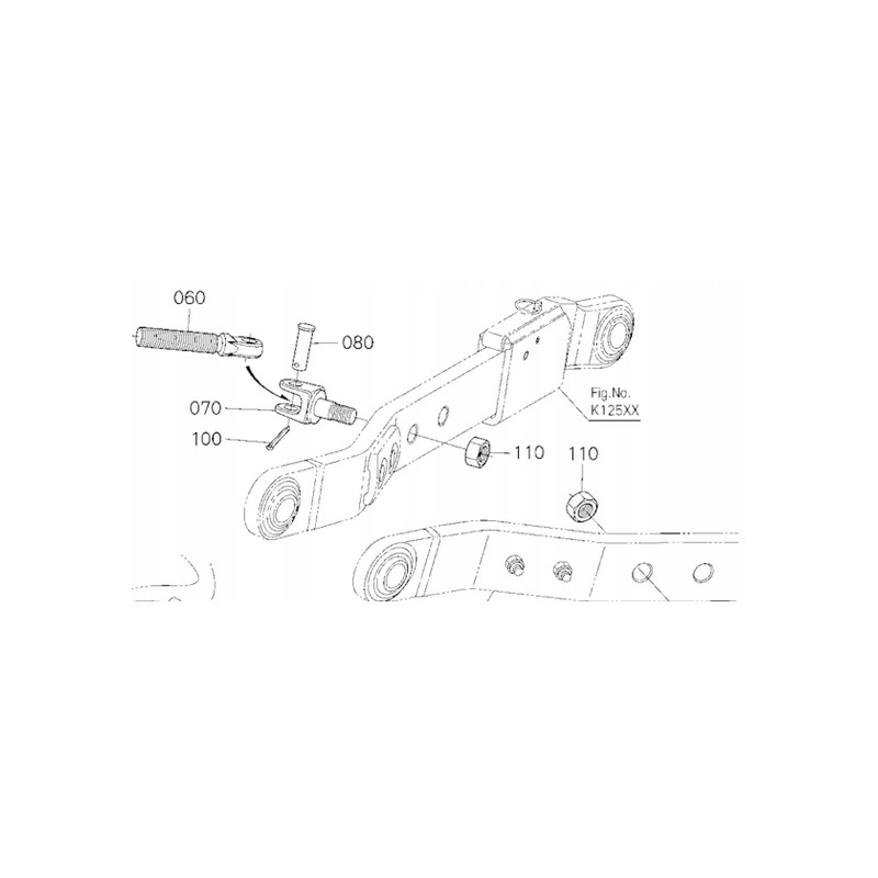 Split pin 6 3 36 kubota 3j080 20030