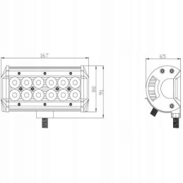 Flood work lamp 12led 36w 3600lm 12 24v ip67
