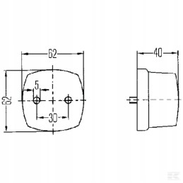 Marker lamp 5w square 12v hella