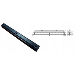 Rubber bumper 45 5x3 8x4 8 cm 3 holes