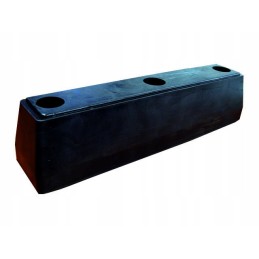 Rubber bumper 30x6 5x7 cm large, 3 holes