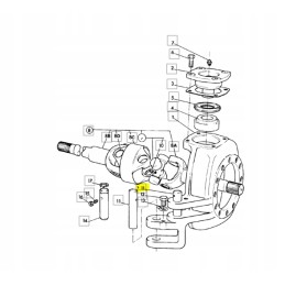 Stub pin for JCB backhoe loader