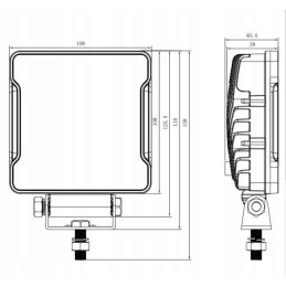 Square work lamp flood 16xled led strip