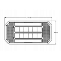 24LED rear combination lamp, right, 3 functions, 12 24v