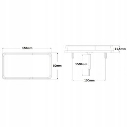 Combined LED rear lamp, 3 functions, 16LED 12 24v