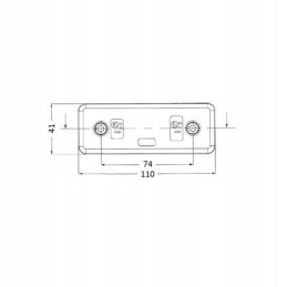 Orange marker lamp 2LED 12 24v