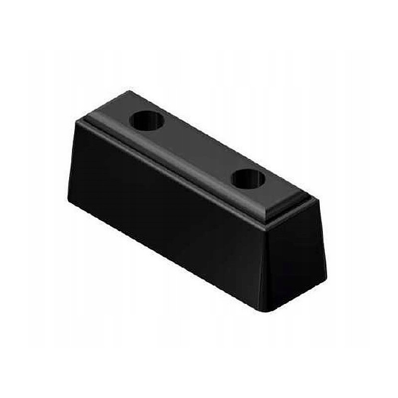 Rubber bumper 25x8 5x9 cm large, 2 holes