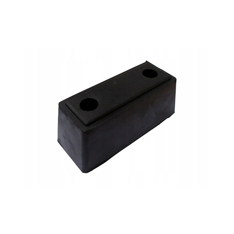Rubber bumper 15x6x6 cm large, 2 holes