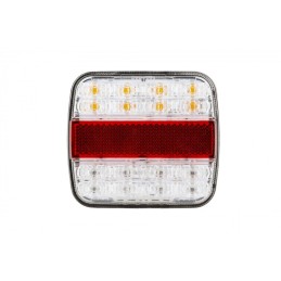 LED rear lamp, white, 4-functional, 12 24v 20led