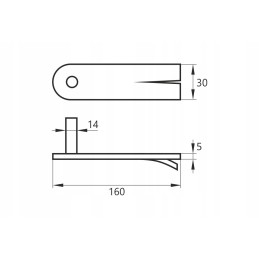 Strap hinge hook for walls 250-600mm diameter 14 gamar
