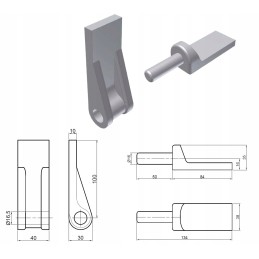 Side hinge fi16 for welding