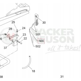 Wacker BS 500165628 throttle cable