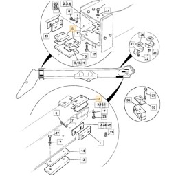 JCB telehandler slide 150mm 160 00991