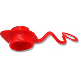 Plug, dust cover, euro plug, red