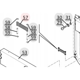 Original manitou door strap stop 750487