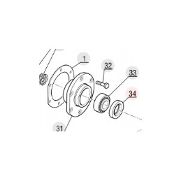 Simering fight of the Manitou 550597 execution gearbox